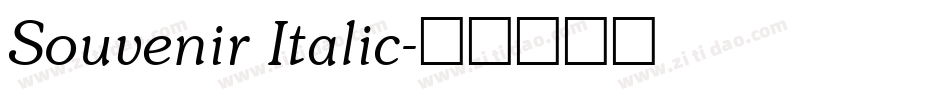 Souvenir Italic字体转换